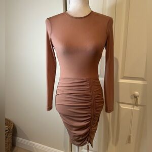 Privy Sheer Mesh Long Sleeve Dress